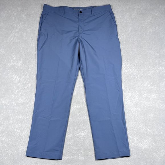Banana Republic Pants Mens Size 40 Blue Flat Front Slim Performance Stretch Golf - Picture 1 of 11